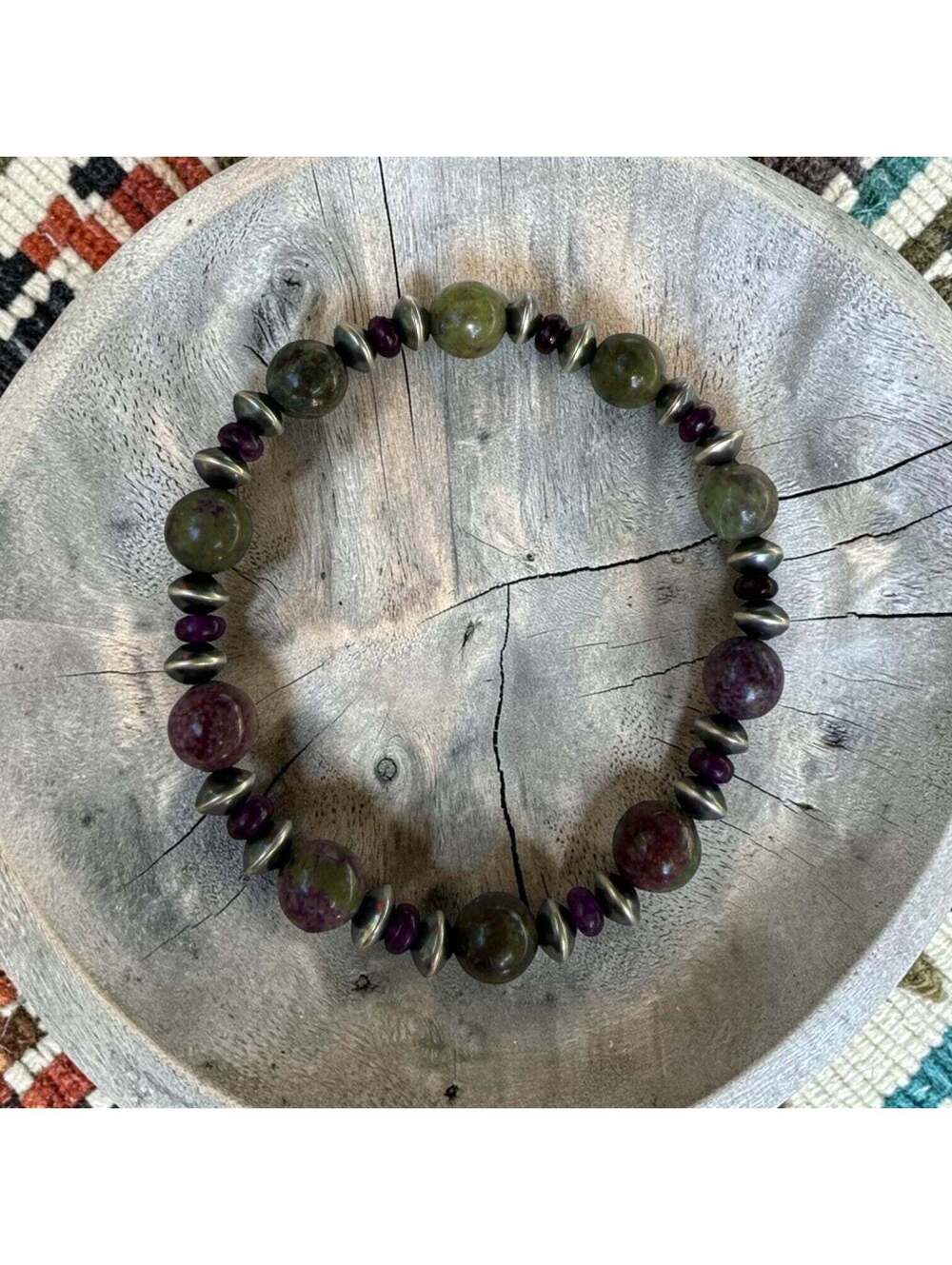 6" Stichite & Chariot Quartz Bracelet w/ 6mm Saucers